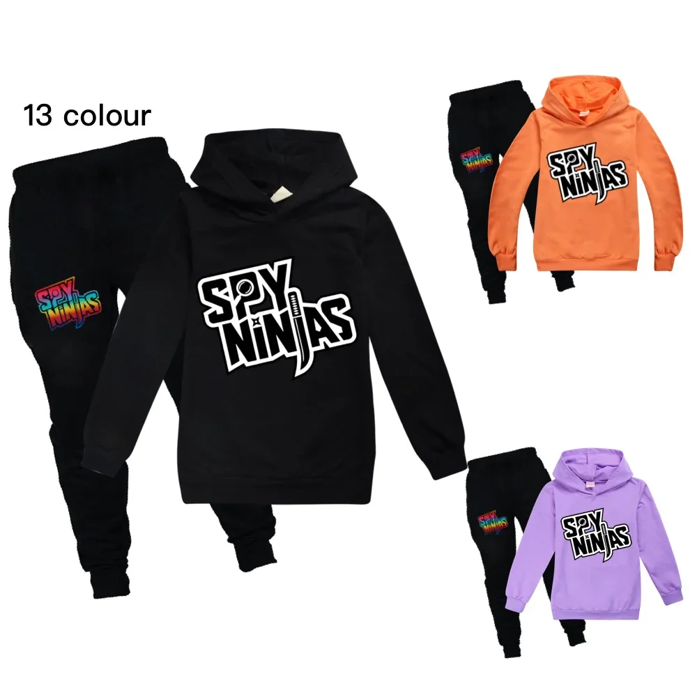 

New Spring Autumn BabyBoys Girls Clothes Children SPY NINJAS Sports Sets Toddler Clothing Kids T-shirt+pants Tracksuits suit 888