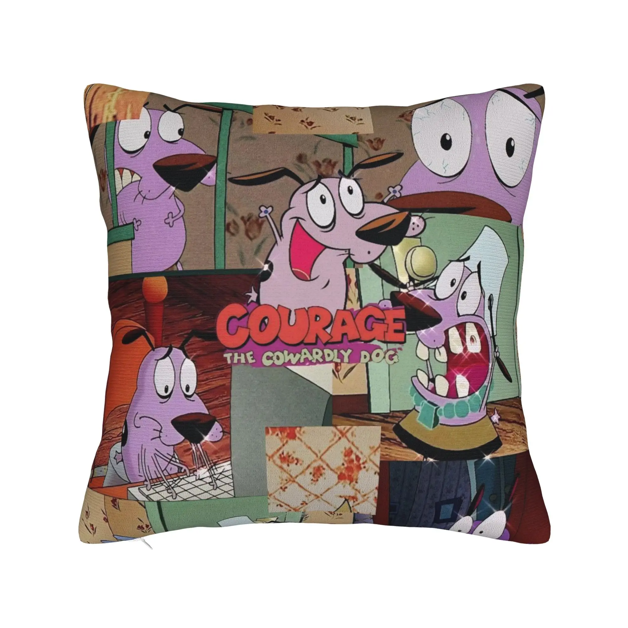 Courage the Cowardly Dog-D Pillowcases Product Printing Cushion Cover Gift  Throw Pillow Case Cover Home Multi-Size
