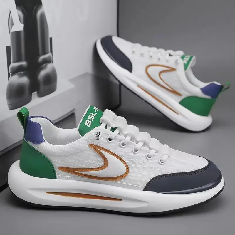 Male Sneakers Casual Thick Sole Canvas Shoes Fashion Brand Designer Shoes Trend Running Sports Shoes Men Vulcanized Sneakers