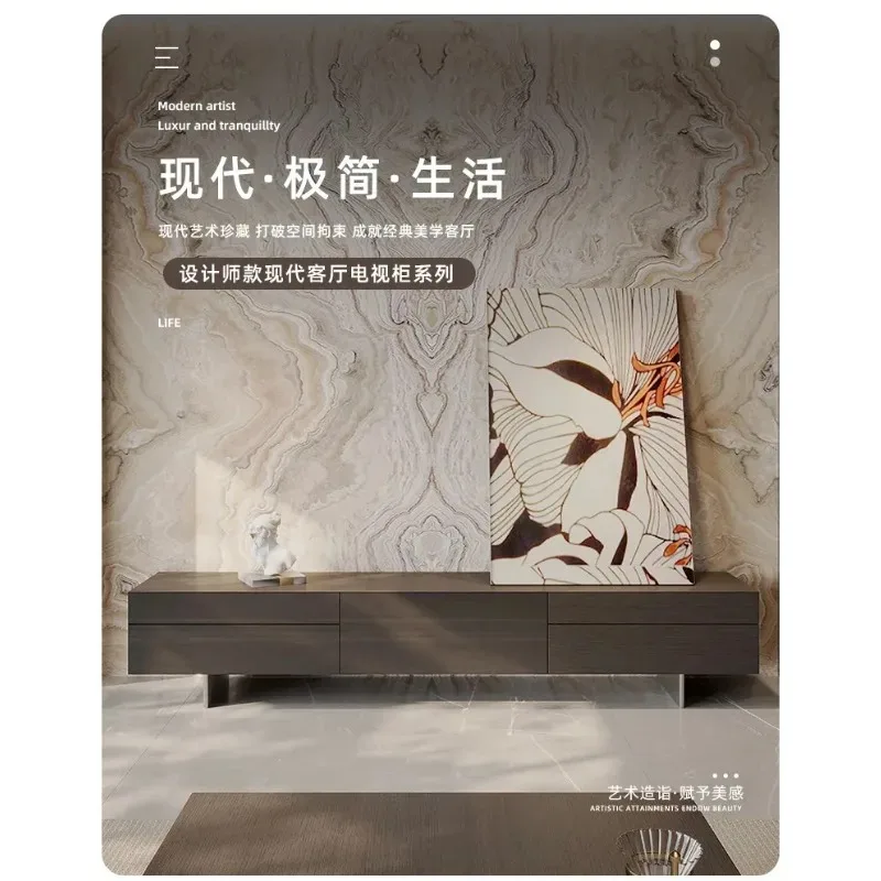 GZ-1 Modern Simple Solid Wood Combination Living Room Floor High-end Home Light Luxury High-end TV Cabinet Furniture