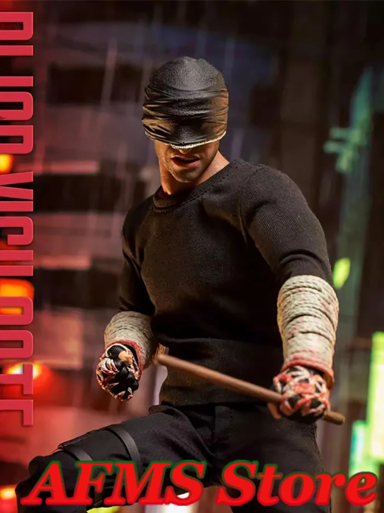 Soosootoys Sst-024 Sammlerfigur im Maßstab 1:6 Daredevil Classic Comics Super Blind Hero Komplettset 12" Herren-Soldat-Actionfigur
