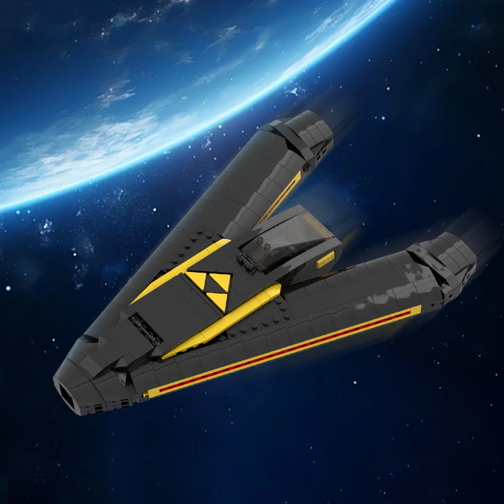 Gobricks MOC nave espacial Blacktrons interceptores modelo de bloques de construcción interceptores negros ladrillos juguete ensamblado regalo para niños