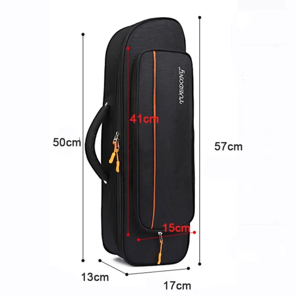 Black Musical Instruments Trumpet Bag Oxford Cloth Waterproof Thicken Backpack Brass Instruments Parts Soft Storage Case