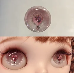 Occhi per giocattoli BJD Blyth accessori per bambole Sparkling Drop Glue Cute pink Eye Piece Eyes For Dolls Crafts For BJD Dolls Pieces