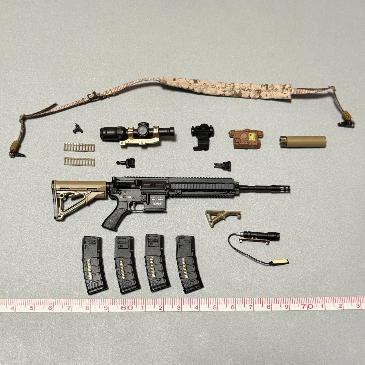 

HK416 (F)Model for EASY&SIMPLE ES 06046 NSWDG Soldier 1/6 Scale