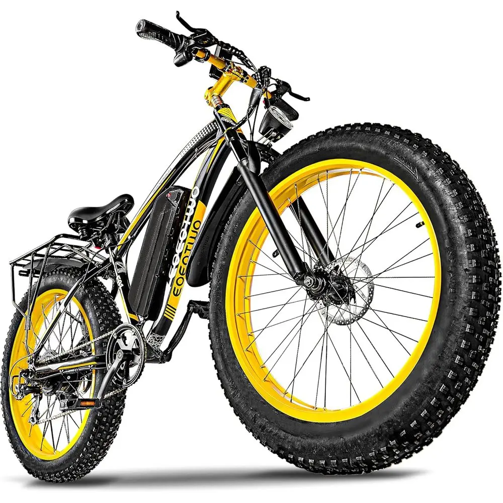 

Взрослый электрический фэтбайк 26 дюймов: мотор 1500 Вт, скорость 55 км/ч, запас хода 96 км, аккумулятор 48В 15Ач, 7-скоростной внедорожный электровелосипед, индивидуальная сборка