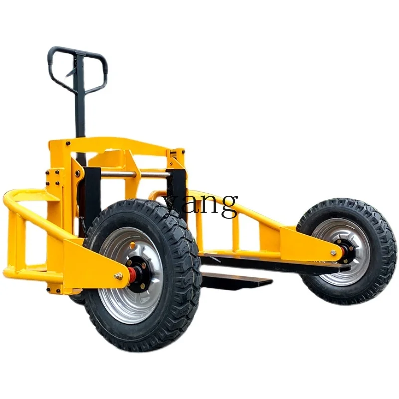 

LH Manual Hydraulic Handling Wide Leg Construction Site Trailer Outdoor Inflatable Wheel Handler