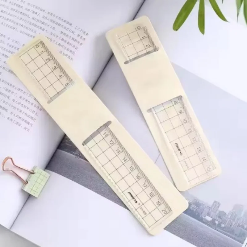 20cm Transparent Plastic Scale Ruler Multi Functional Art Ruler Student Exam Drawing School Stationery Supplies