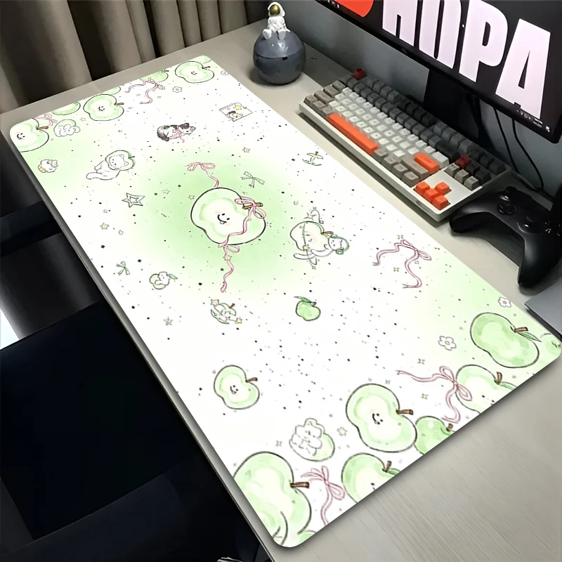 kawaii Mouse Pad Minimalist Cute Pet Print Extended Mouse Pad Large Gamer Keyboard Pad Pink Gaming Accessories Computer Mousepad