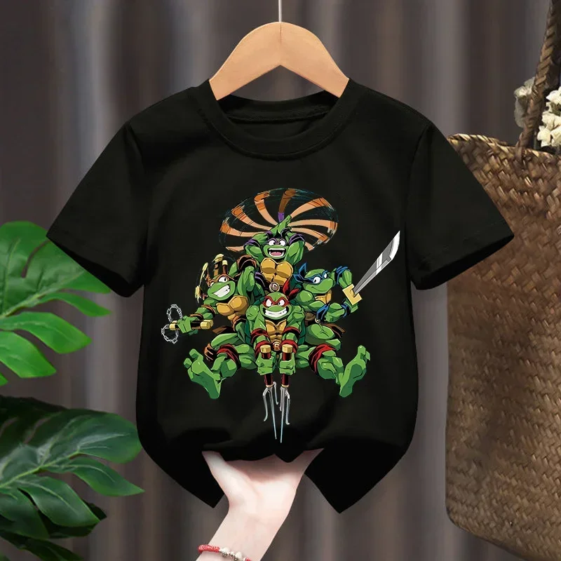 Teenage Mutant Ninja Turtles Kids Clothing T Shirt Boys Girls Cartoon Anime Tees Baby Summer T Shirts Printed Tops Costume Gift - view 3