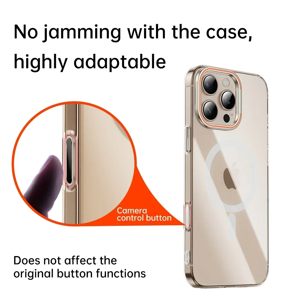 For iPhone 16 Pro Max Plus Touch Photo Camera Control Button Protective Cover Metal Frame with Capacitor Chip Phone Accessories