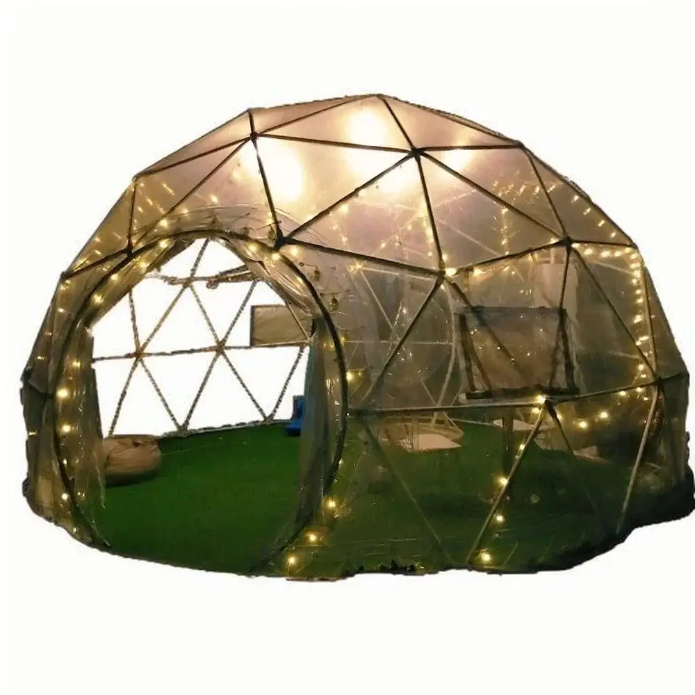 

2022 New style 3m transparent Dome Tents Geodesic Dome Clamping Tents With Water-proof with double-layer material