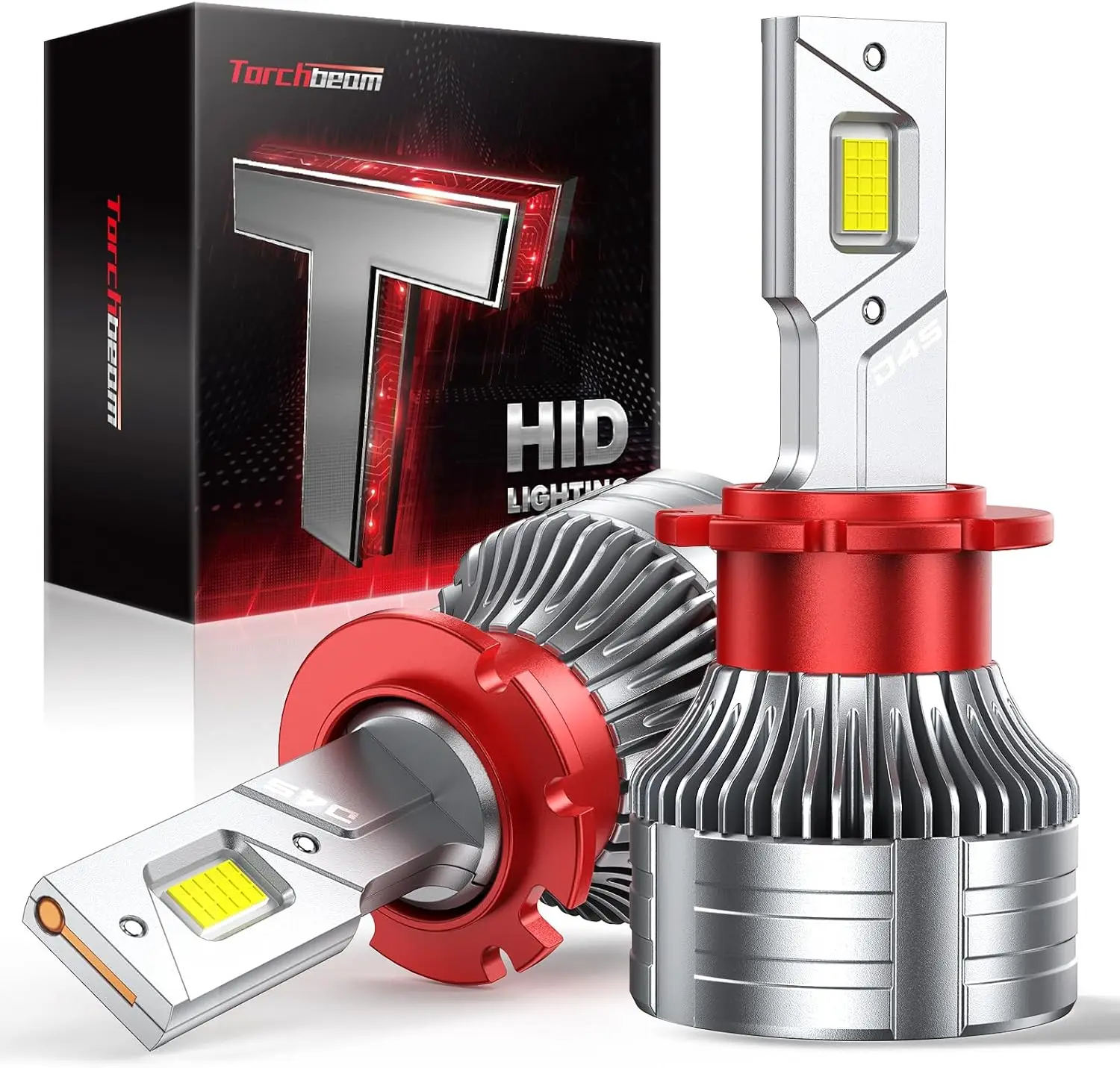 D4S HID Bulbs, Set of 2, 60000LM High Output, 6000K Cool White, IP68 Waterproof, Simple Plug-and-Play Install, SUV and Off-Road Vehicle Lights