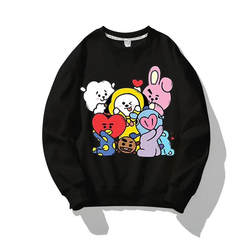 Fashion Bt21 Sweatshirts Anime RJ KOYA SHOOKY CHIMMY Kawaii Casual Women Men Children Autumn Winter Long Sleeves Pullover Gifts