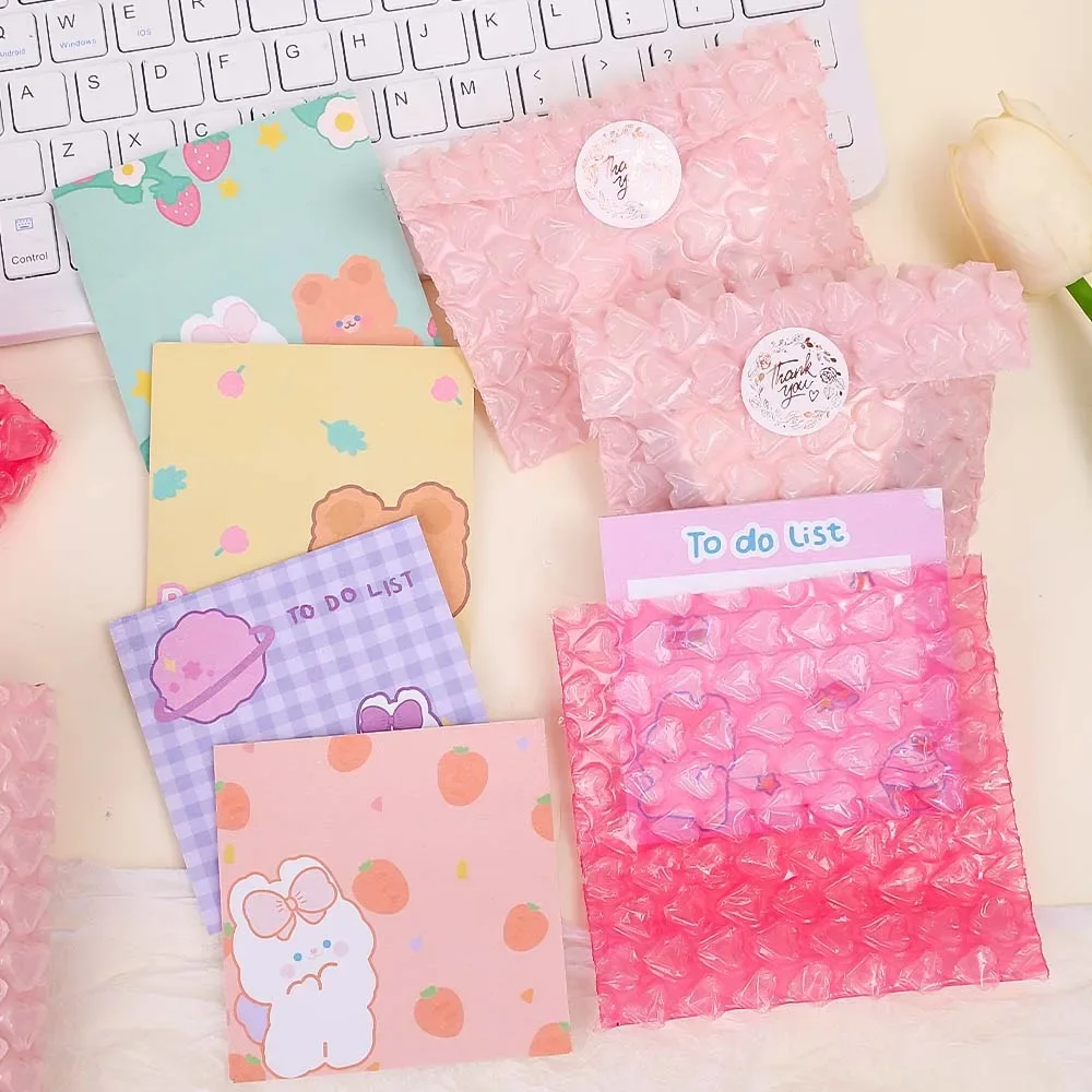 Mini Heart Shape Bubble Mailers Bag Self-Seal Packaging Padded Envelopes Small Card Sleeve Shockproof PE Bubble Bags