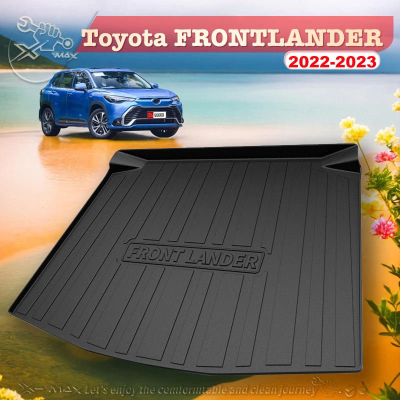 

For Toyota FRONTLANDER 2022-2023 Fit Car Trunk Mat All Season Black Cargo Mat 3D Shaped Laser Measured Trunk Liners