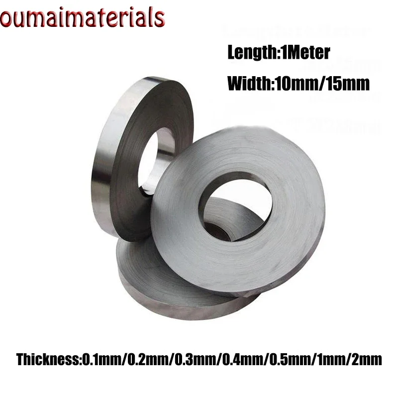 1Pcs 304 Stainless Steel Sheet Plate Strip Foil The Thin Tape Width 10mm/15mmX1000mm Thickness 0.1mm-2mm Cable Tie for Packaging