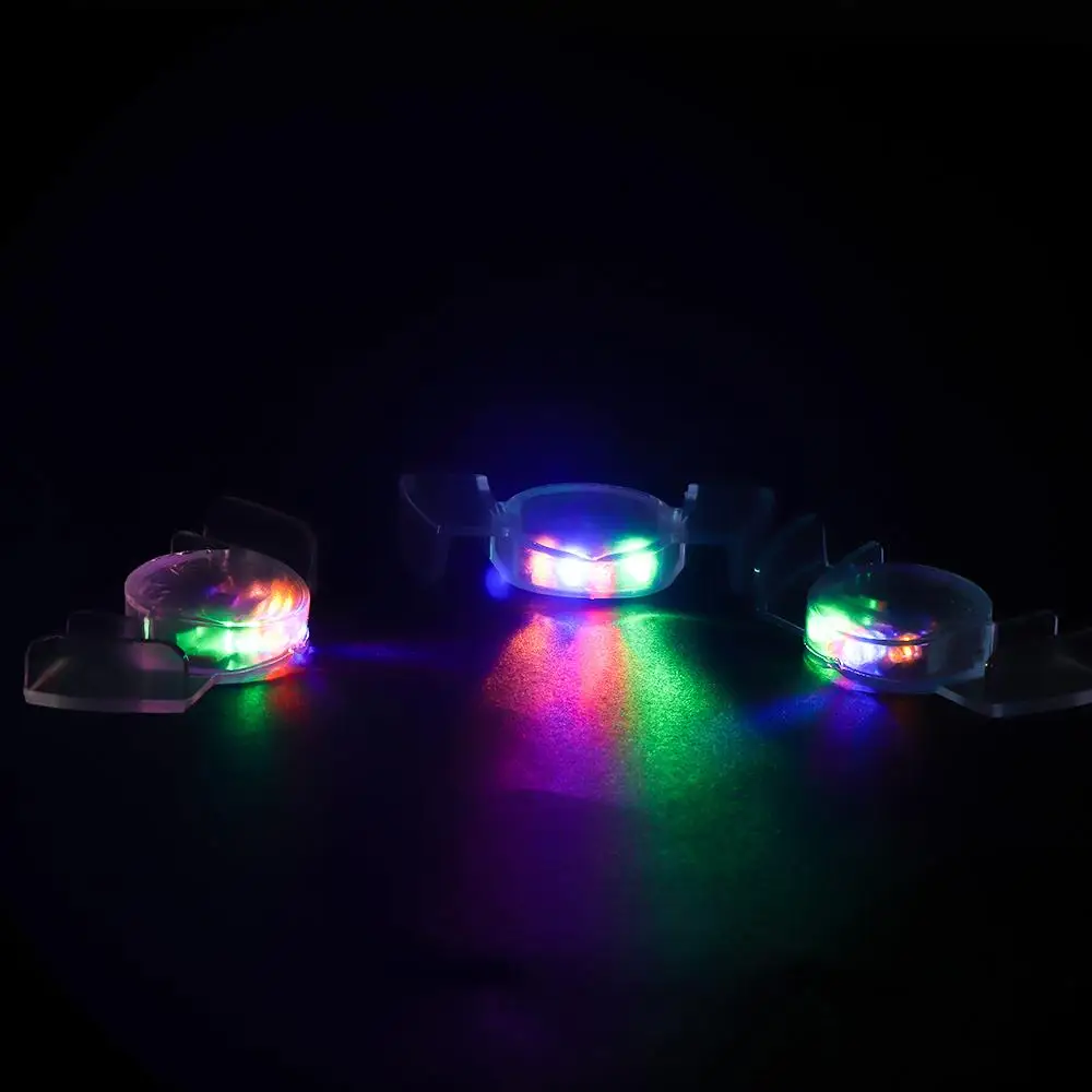 Divertente creativo festivo lampeggiante luce per bambini festa bagliore dente flash bocca illuminata giocattoli bretelle