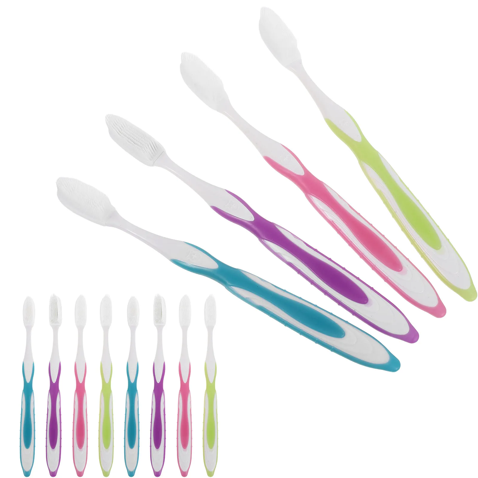 

Набор из 12 нано-зубных щеток с ультрамягкой щетиной и большой головкой, ручная зубная щетка для взрослых, для чувствительных десен, портативная, для дома и путешествий