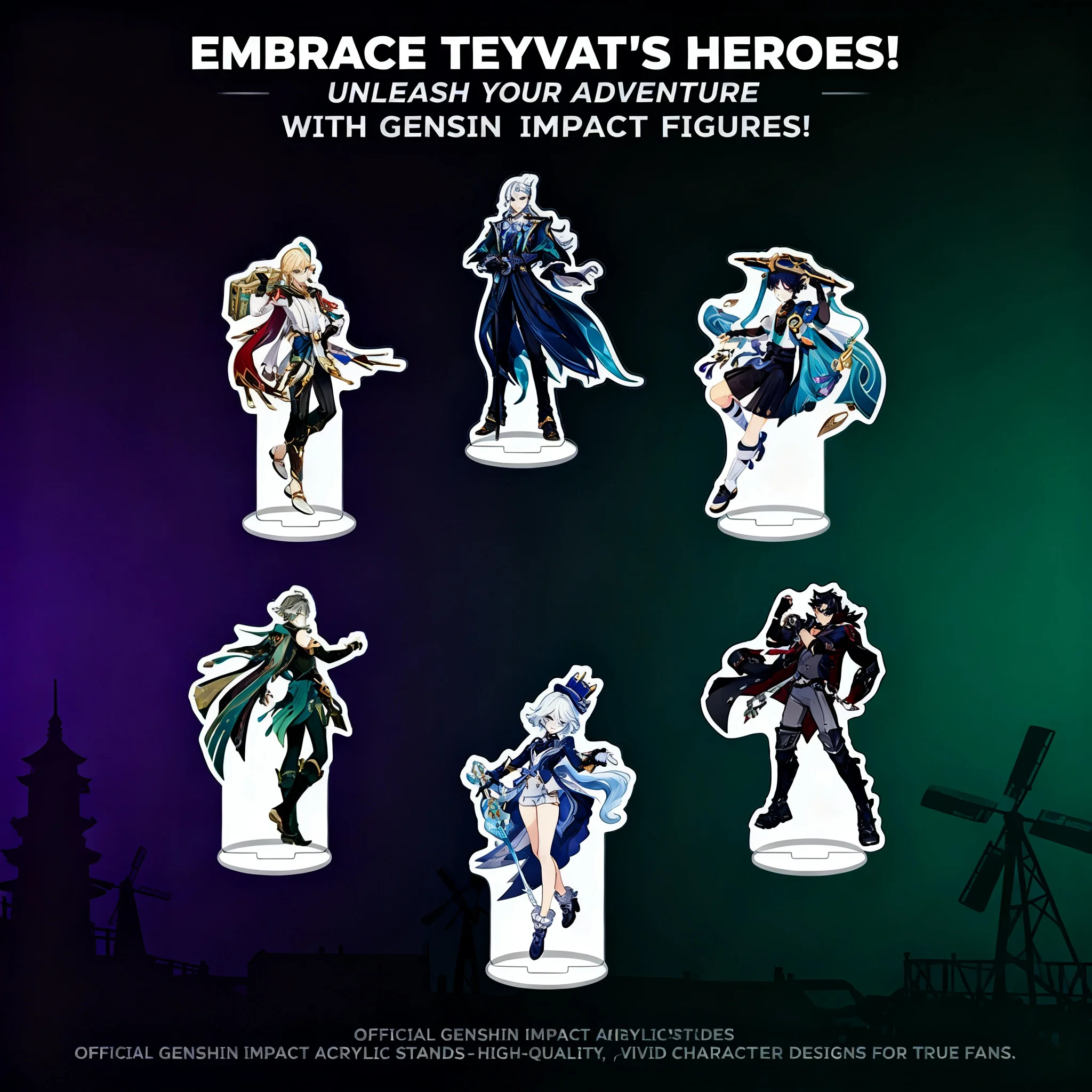 

15cm Acrylic Standee Genshin Impact Character Figures Anime Decor Game Merchandise Collection Display Model