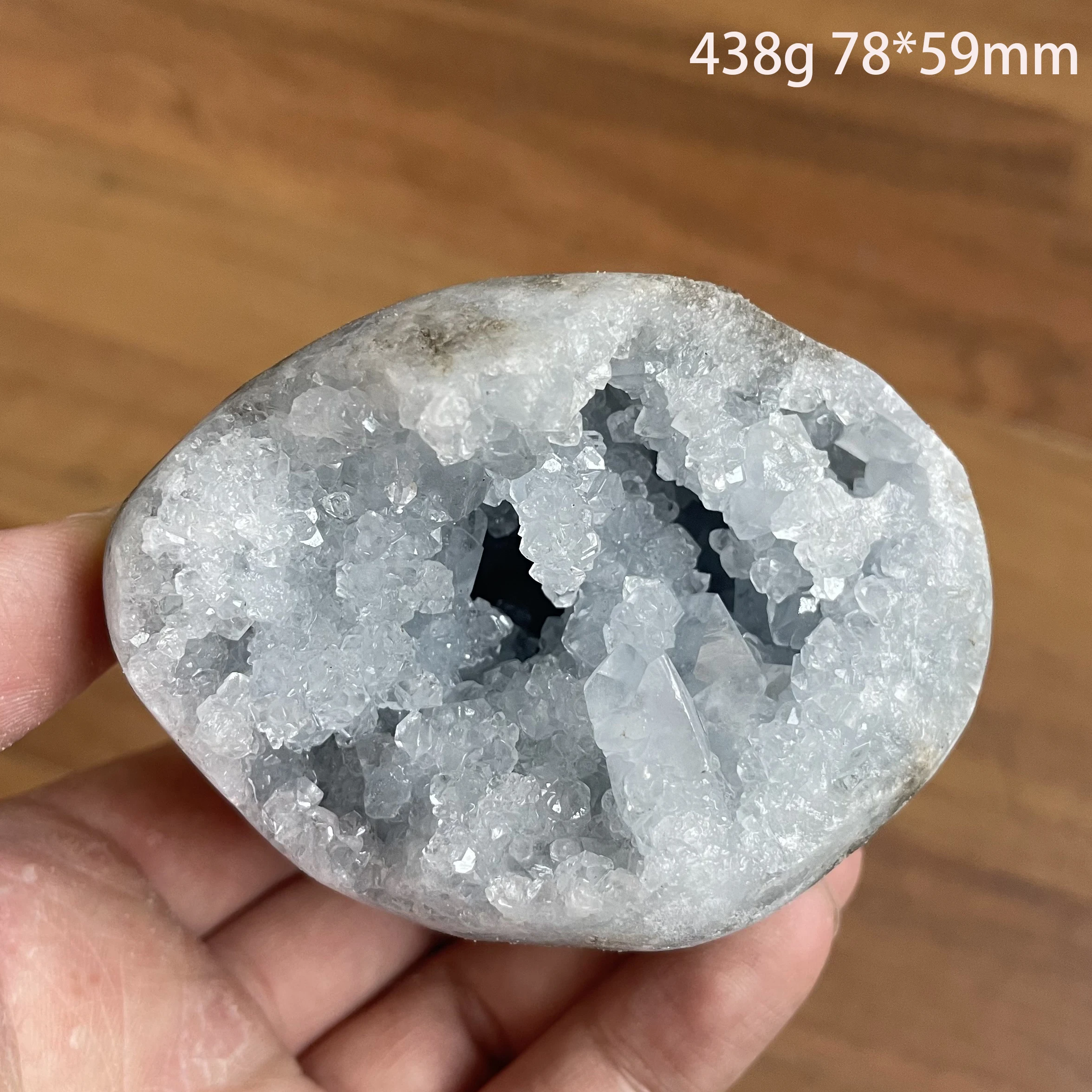 Natural Celestite Geode Polished Crystal Geode Cluster Druzy Quartz Rock Decoration Stone Mineral Specimen Healing Reiki