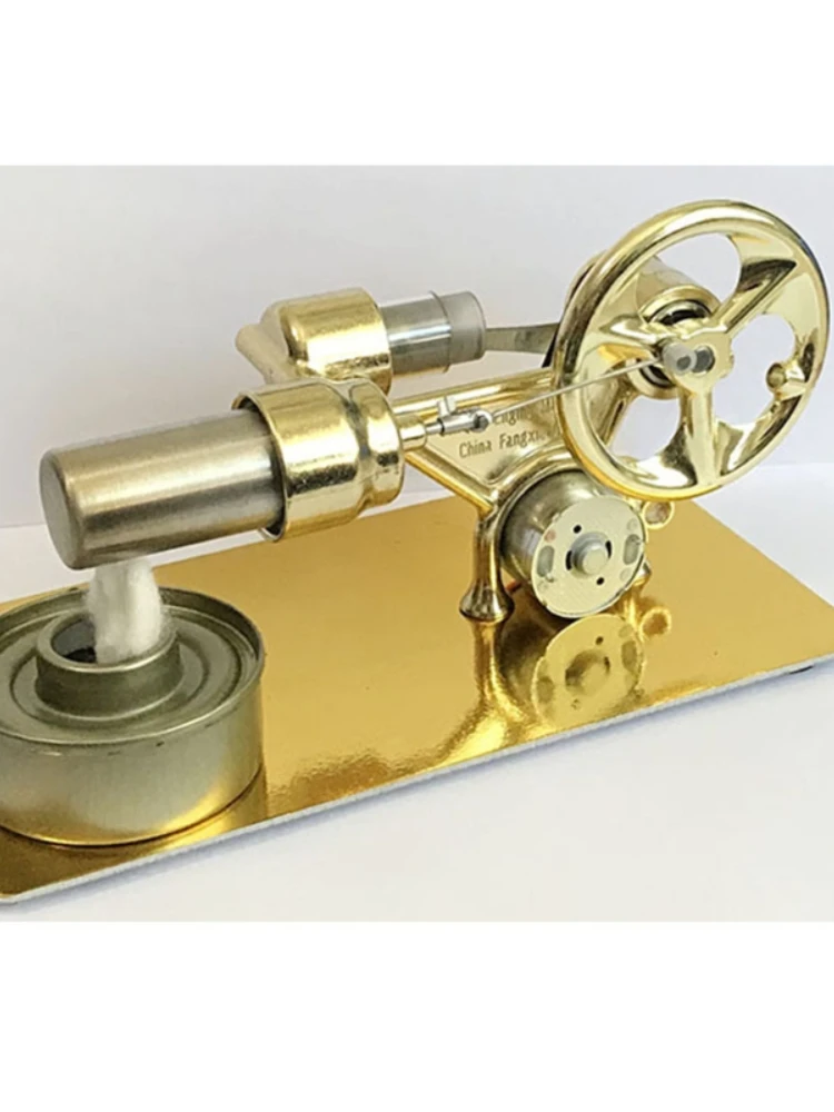 Hot Air All Metal Stirling Engine Motor Power Generator LED Air Stirling Engine