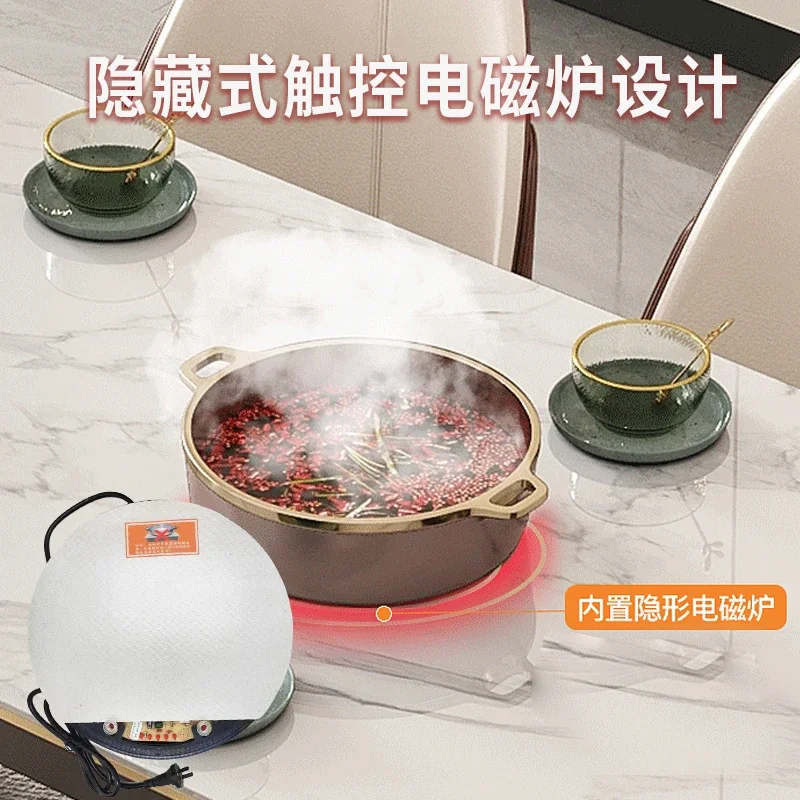 Durable and of high quality Hidden rock slab induction cooker, invisible built-in hot pot dining table, home use