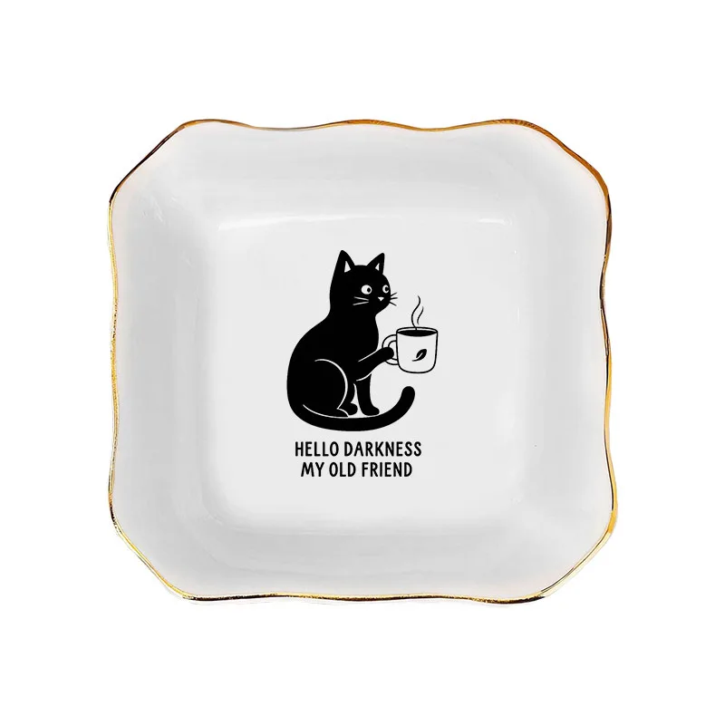 A Single Halloween-Themed Ring Dish Designed for Weddings, Perfect As a Gift for Bridesmaids. This Trinket Tray Serves As a Keep