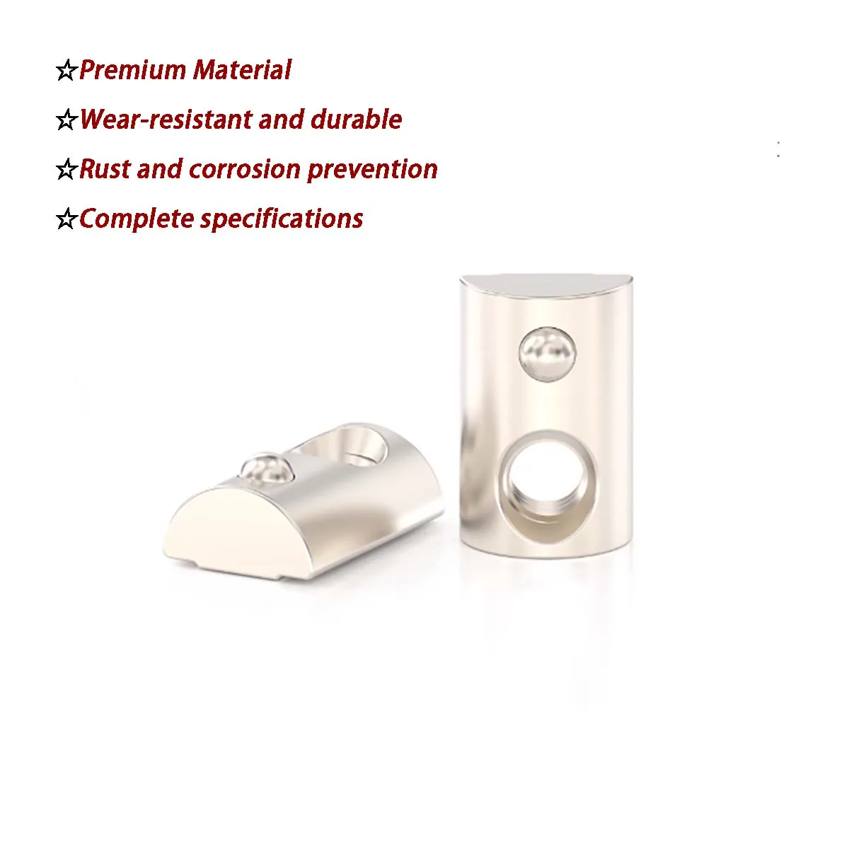 

Nickel Plated European Standard Aluminum Profile Accessory M4 M5M6M8M10 Stainless Steel Ball Spring Nut