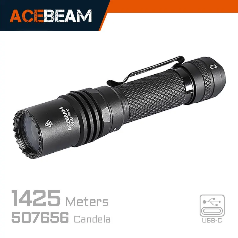 

ACEBEAM W10 pro LEP Flashlight 1425M Long Range 750 Lumens Flashlight with 21700 USB-C port Rechargeable and Replaceable Battery