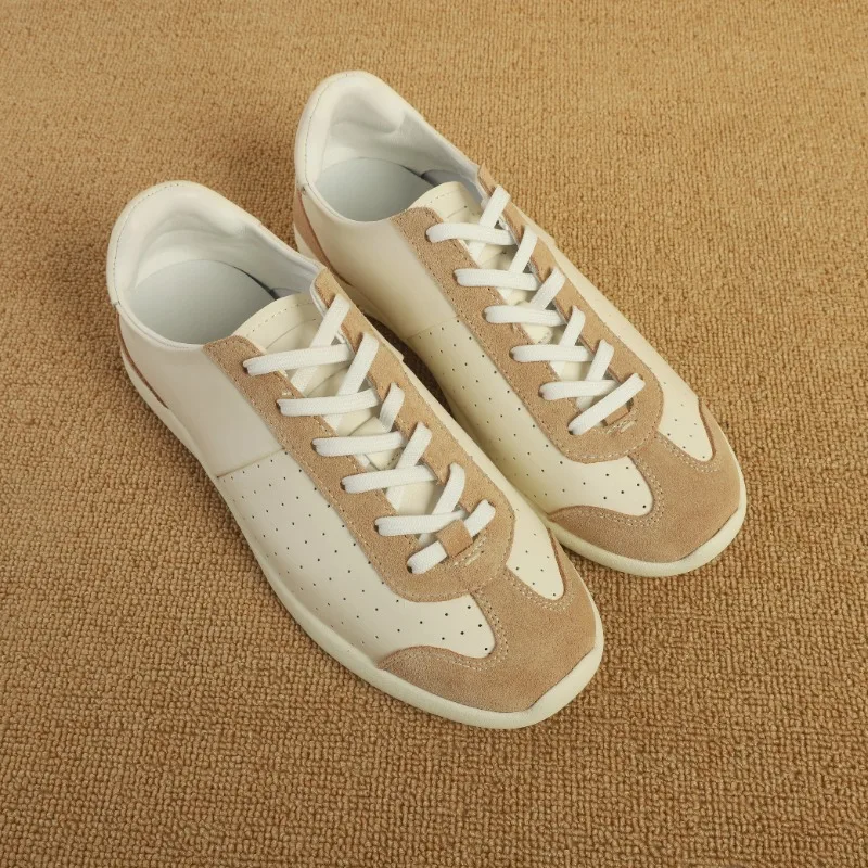 

New Design Men Sneakers Genuine Leather Breathable Outdoor Hiking Casual Shoes Youth Comfortable Running Sports Shoes