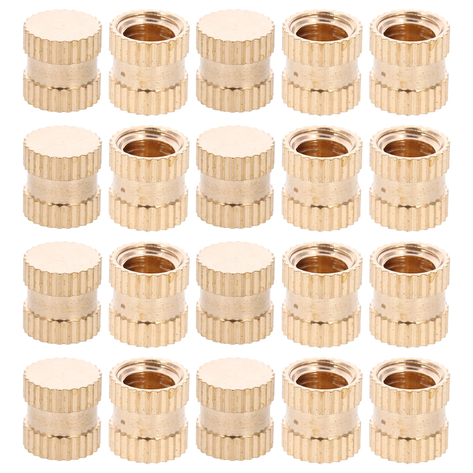 

20pcs Threaded 32 7mm 11mm Knurled Brass Nut Heat Set Inserts for Plastic Wood Threaded Inserts For Wood Embedment Nut
