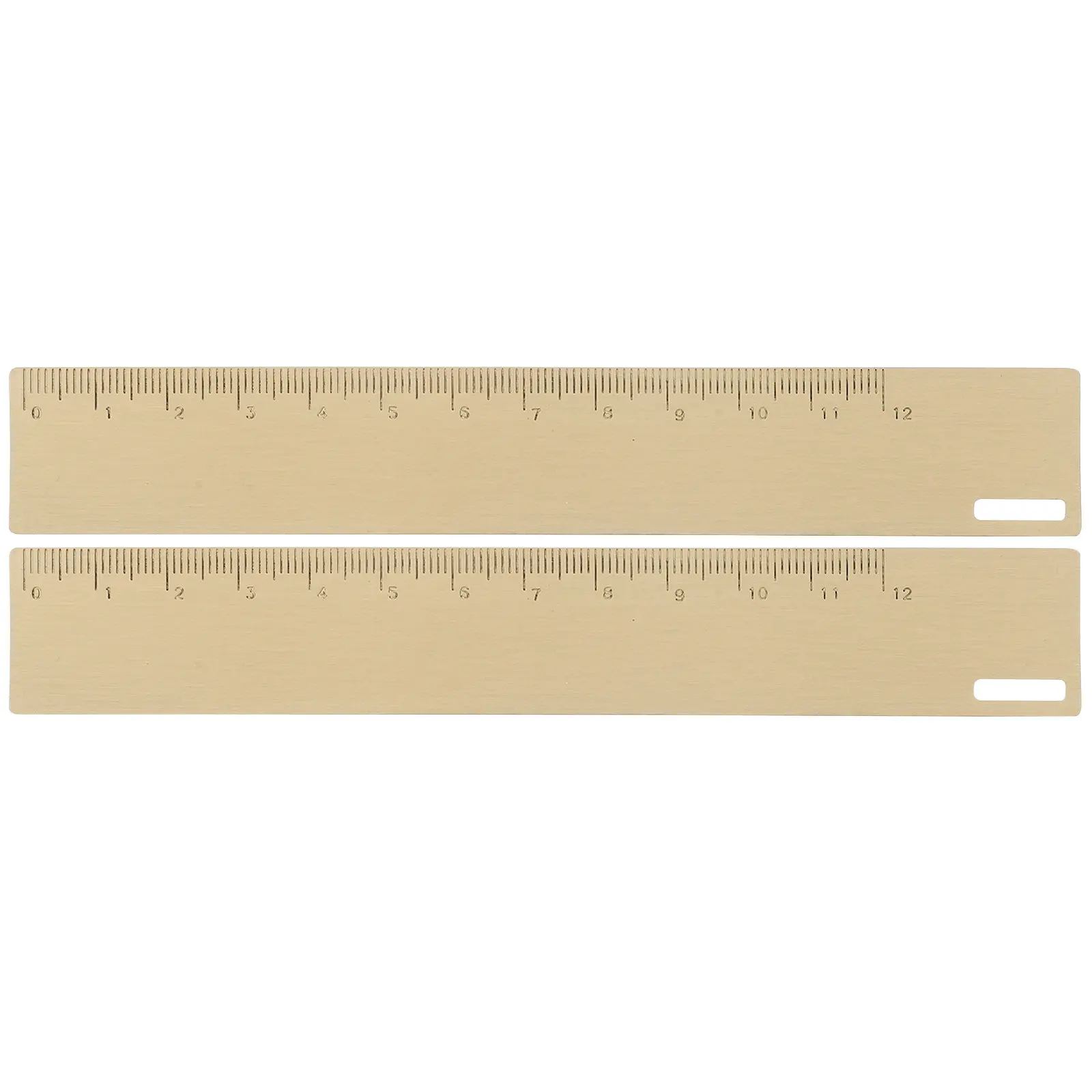 2Pcs Metal Bookmark Rulers Durable Lightweight Measuring Rulers Portable Drawing Stationery for Students Studying