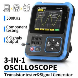 FNIRSI Digital Oscilloscope DSO-TC3 Transistor Tester LCR Meter 3-in-1 Portable Handheld small