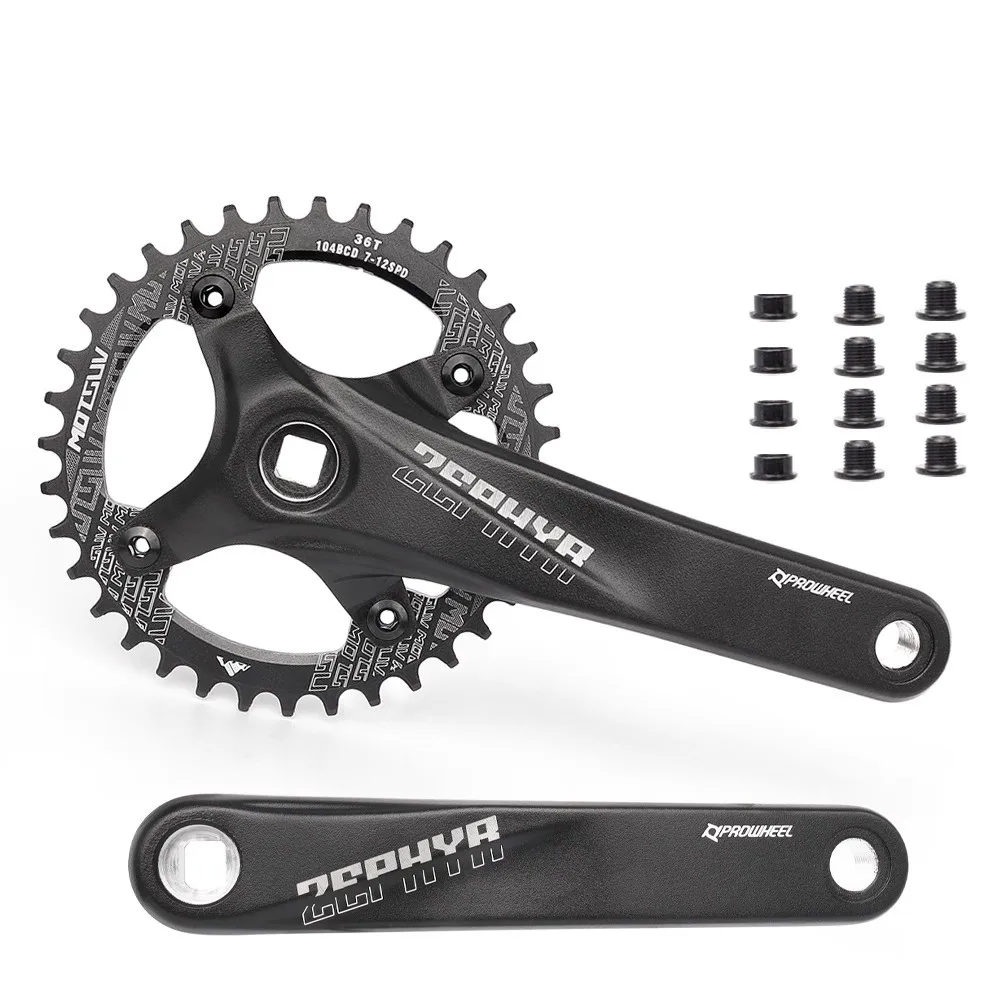 

Prowheel Haomeng горный велосипед с квадратным отверстием, 9/10/11 скоростей, 32-38 зубчатый диск с положительным и отрицательным зубом, модифицированный одиночный диск