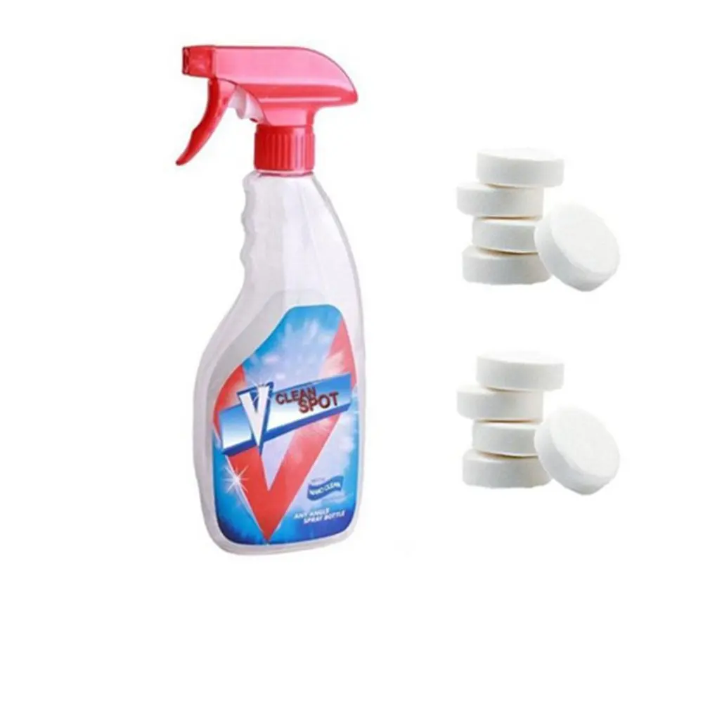 10 Pcs Multifunctional Effervescent Spray Cleaner Set Clean Spot with Spray Bottle Cleaning Concentrate Home Cleaning Tools