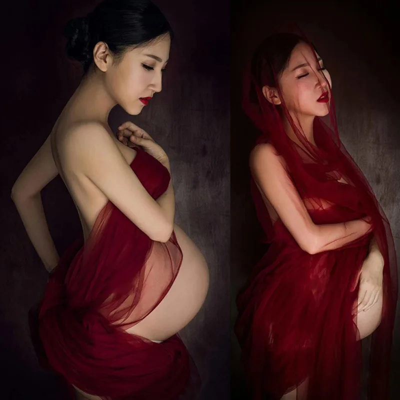 

Free Creativity Maternity Dresses For Photo Shoot Women Pregnancy Lace Dress Photography Props Sexy 6M Tulle Gown Vestidos