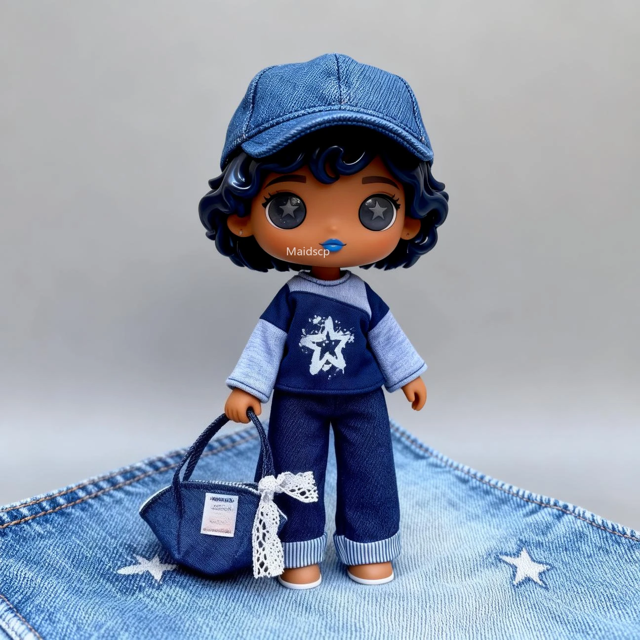 (服のみ) 30cm ファッションドール衣装セット - ソフトニット帽子 + カジュアルトップ + ストライプパンツ |   1/6ドール用のかわいいおしゃれな服