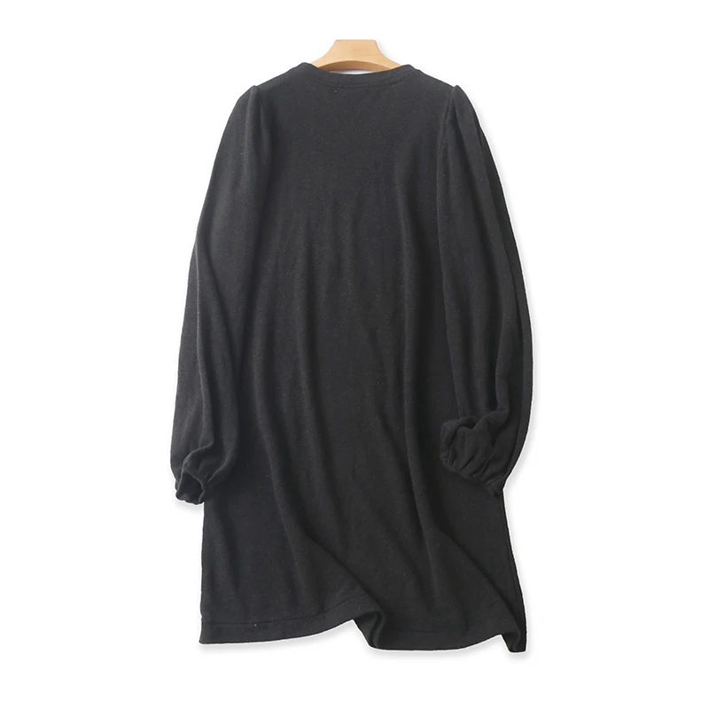 T-shirt rond Ne Long Sve pour femme, pull fin Fce Dr Pure Bla, couche de base, pull tricoté pour les déplacements, printemps...