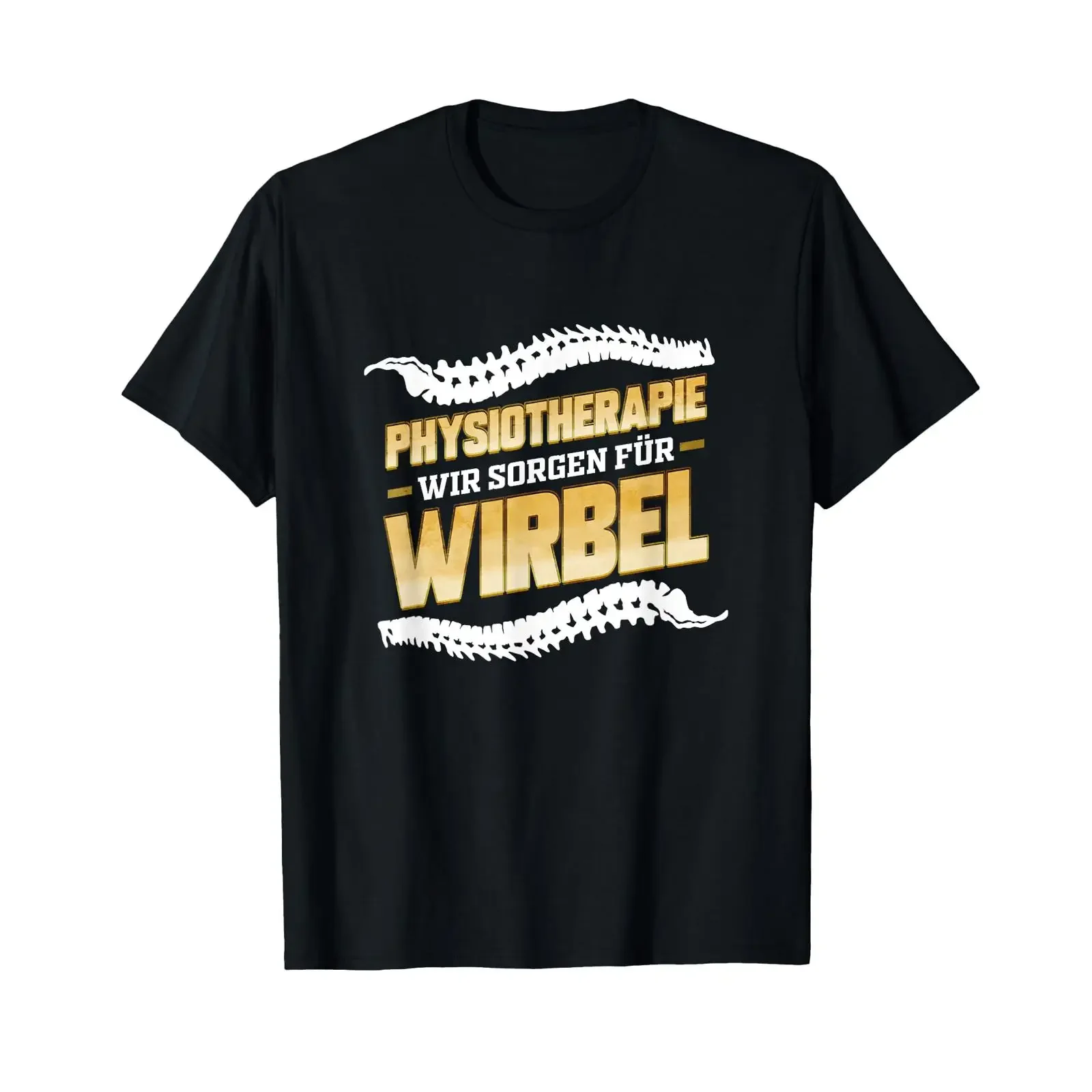 Physiotherapist Funny Physiotherapy We Care For Vertebrae T Shirt German Language vintage Washed Stylish Stretched