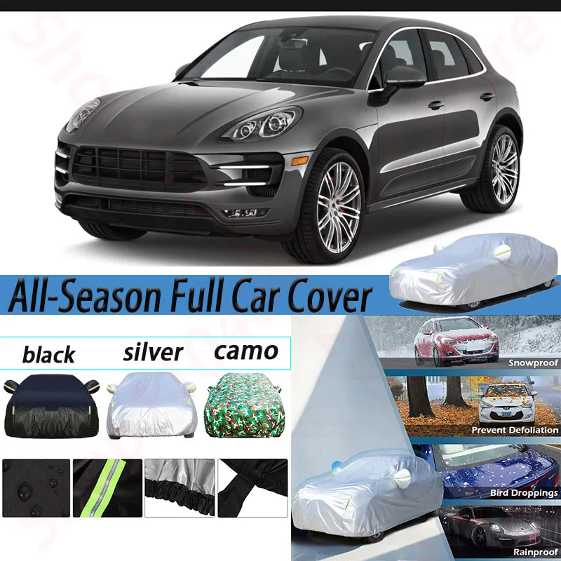 

Waterproof Car Covers For Porsche Macan 2014-2025 SUV Outdoor Anti-UV Sun Shade Rain Snow Dust Protection Cover Windproof