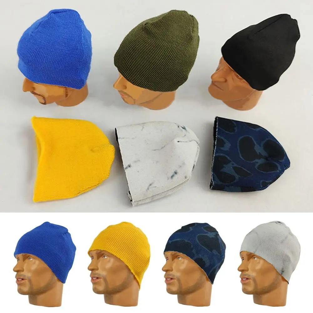 Doll Clothes Accessories 1/6 Miniature Soldier Male Fashion Hats Cotton Knitted Hats Casual Wear Caps Doll Knitted Hat