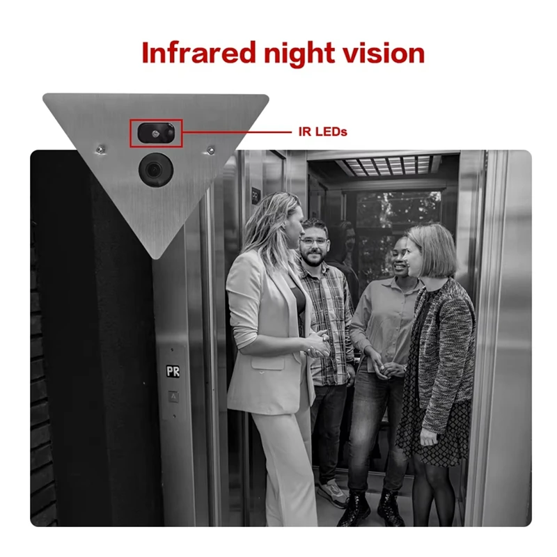 B03B-H.265 5MP POE Infrared IR Night Vision Corner Elevator Cam Network IP Cam 3.6Mm Lens With Microphone Audio