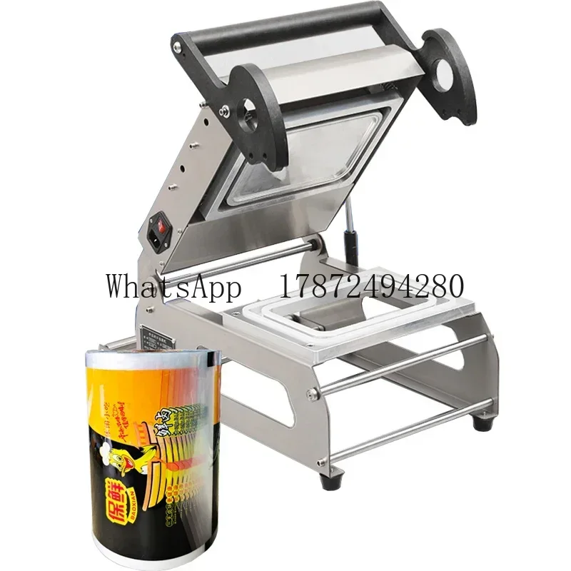 Embalaje de Catering para restaurante, contenedor de plástico para llevar, comida lista, almuerzo, sellado térmico, sellador Manual de bandeja de comida rápida