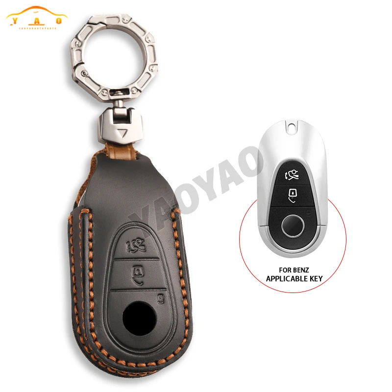 

For Mercedes Benz 2022 C S Class W206 W223 S350 C260 C300 S400 S450 S500 Car Key Case Cover Holder Fob
