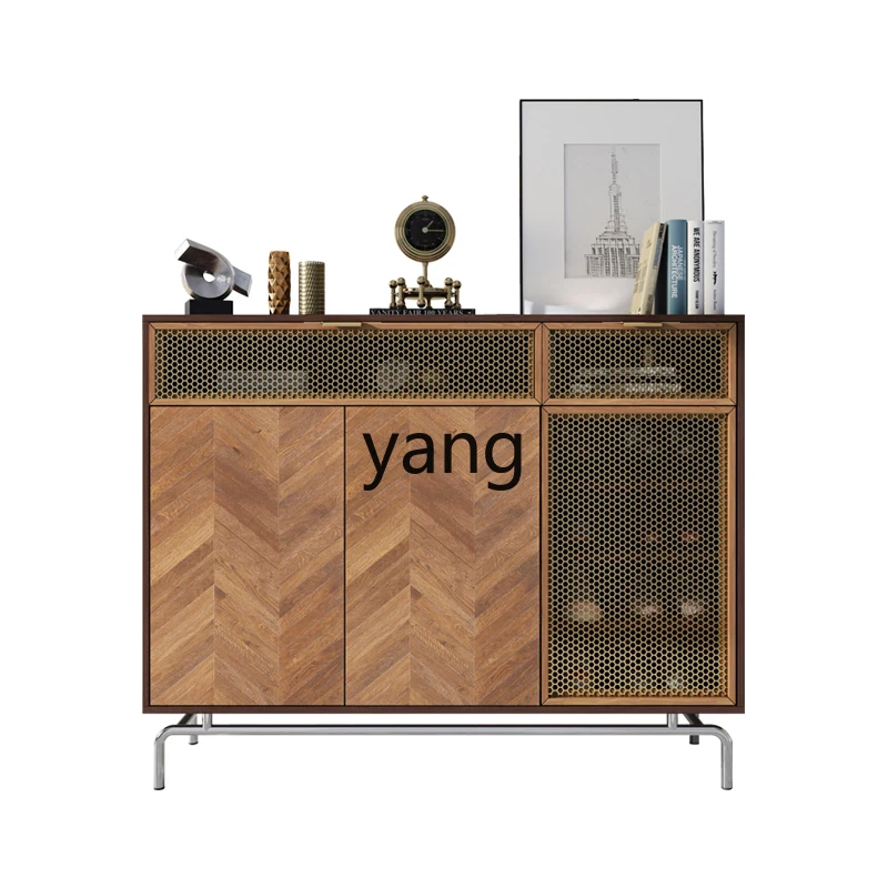 

LTT household entrance modern simple large-capacity solid wood entrance side cabinet