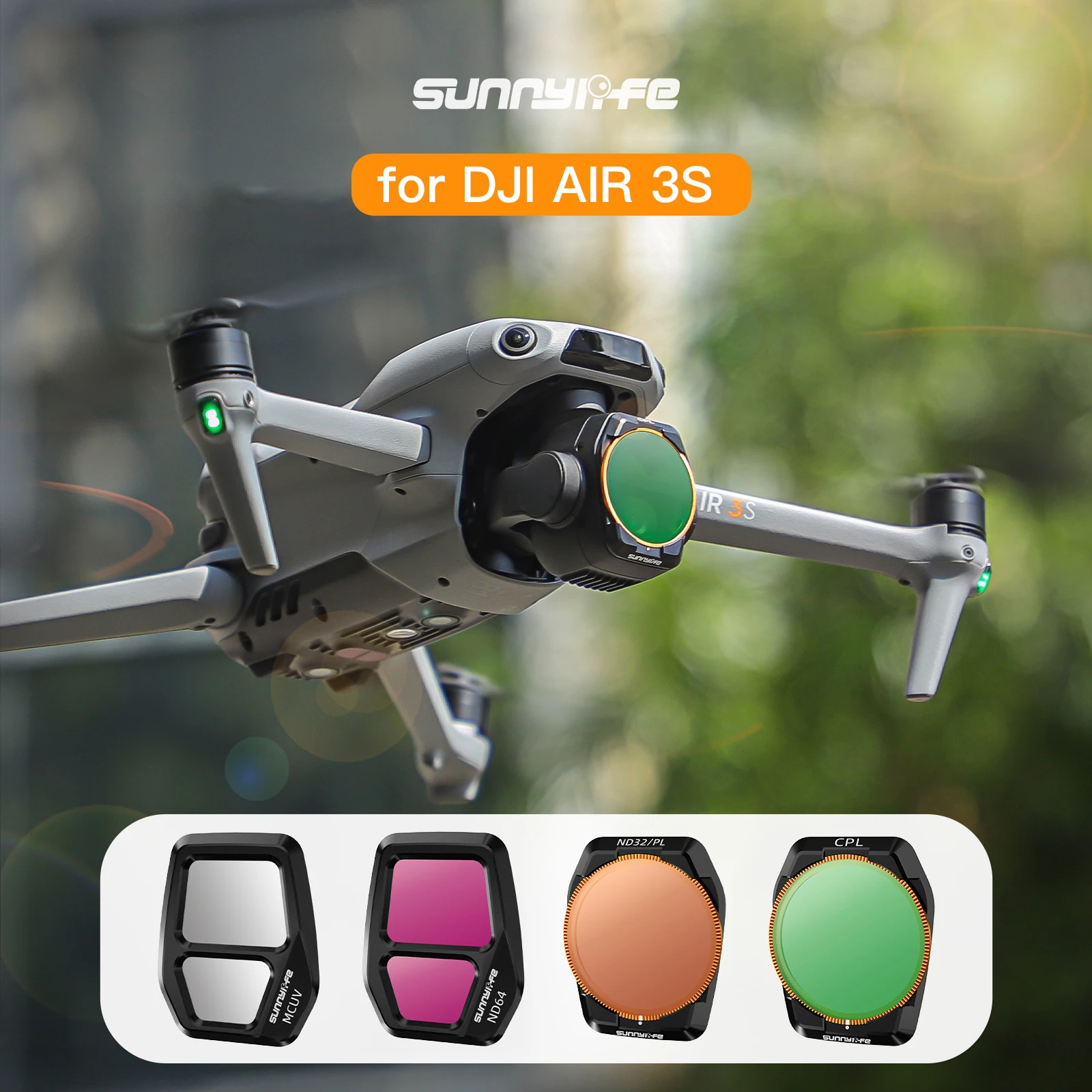 

ND-фильтр для объектива DJI Air 3S Аксессуары для дронов ND8 ND16 ND32 ND64 MCUV УФ-фильтры CPL HD Комплект фильтров для объектива оптического стекла камеры