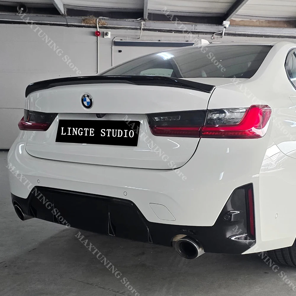 For BMW 3 Series G20 G80 MP Style Rear Trunk Spoiler Boot Lip Tail Wing Splitter Decoration 330i 320i 330d M340i M3 2019-2024