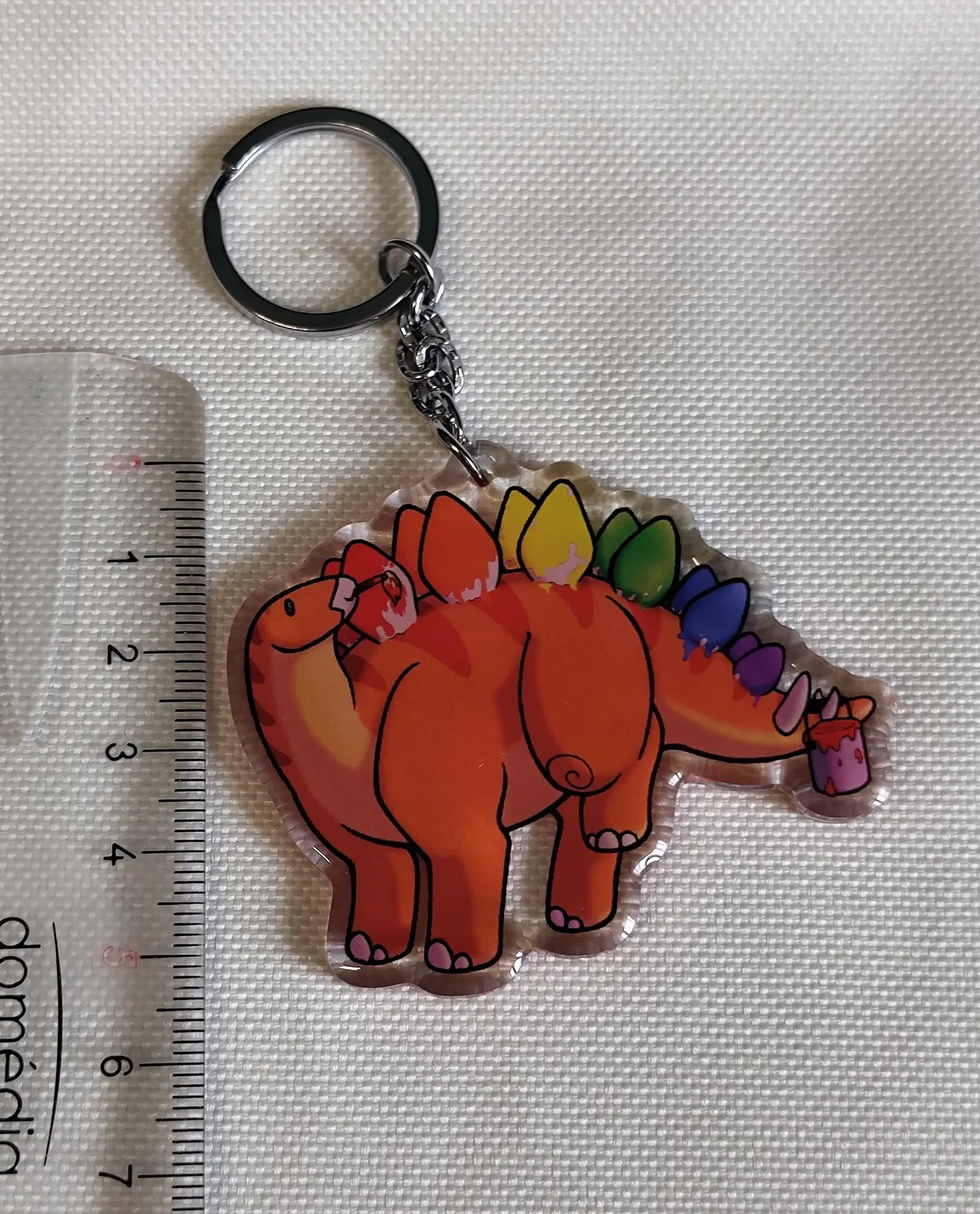 Dinosaur Acrylic Keychain, Colorful Prehistoric Animal Pendant, Acrylic Bag Charm for Backpack Purse Keys, Dinosaur Lover Gift