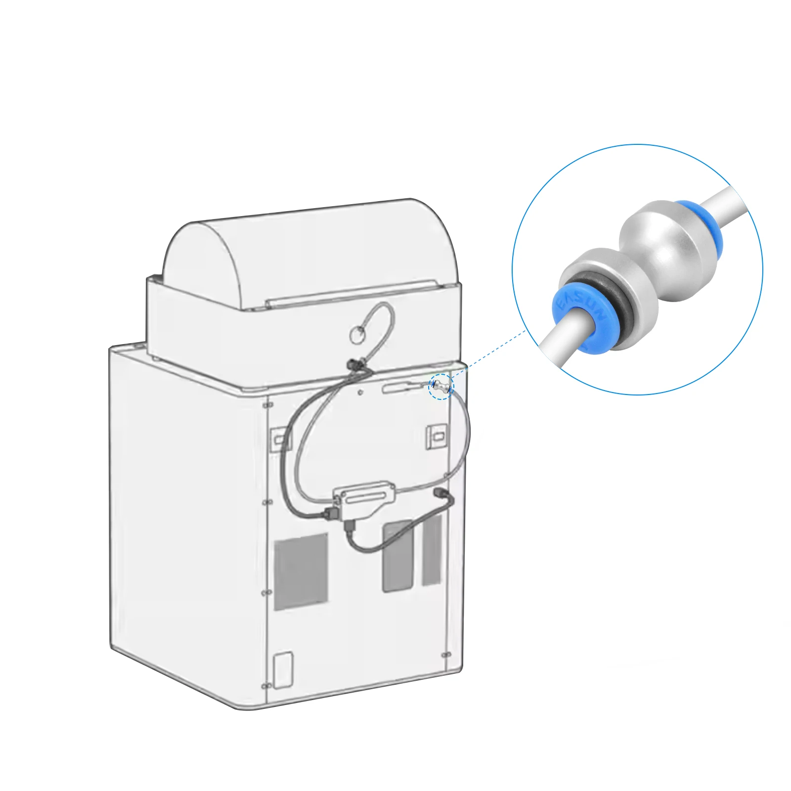 Für Bambu Lab X1 X1C X1E P1P P1S PTFE Rohr Pneumatische Stecker 3D Drucker Filament Extruder Bambulab 3D Druck Teil Zubehör – Detail 5